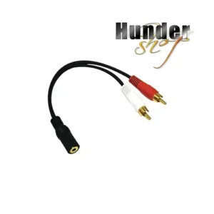Audio 3.5mm Female to 2x Male RCA Adapter 轉接頭
