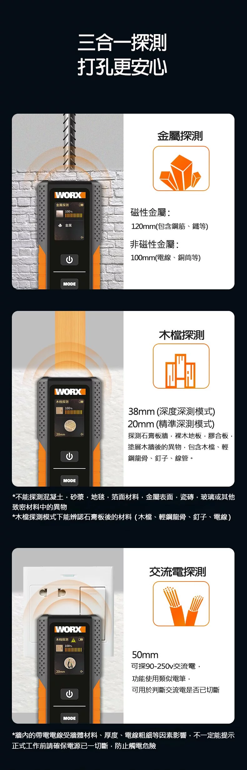 威克士 WORX WX086 - 牆體探測儀