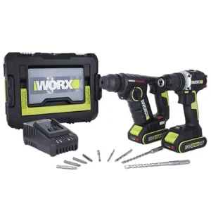 威克士 WORX WU930 - 20V 無刷兩用油壓鑽+電鑽孖寶 (2.0Ah套裝)