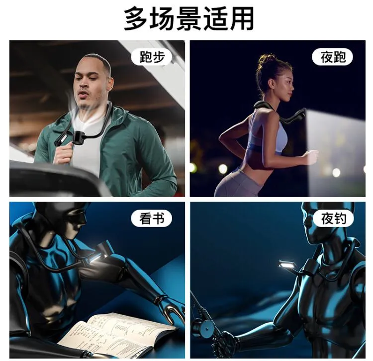 Hunder D20 創意免提掛頸便攜風扇+LED