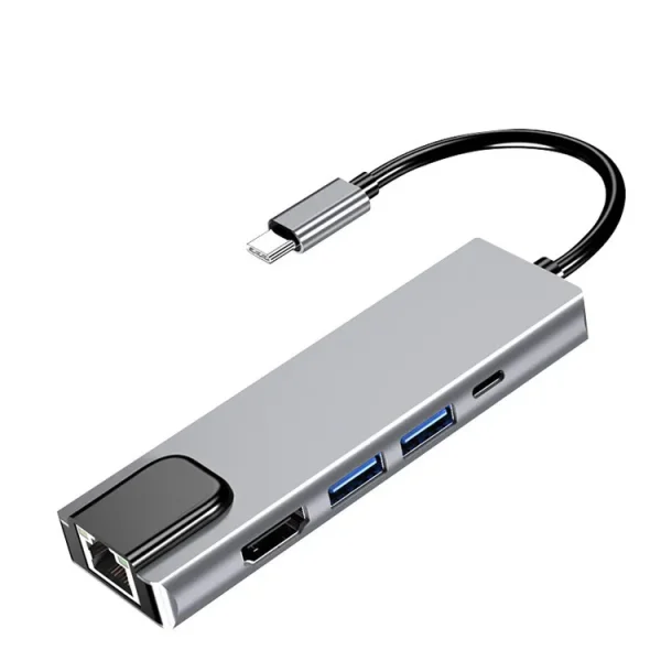 usb-c hub,type-c hub,usb-c hdmi,usb-c 擴展器,type-c 擴展器 TYPE-C USB-C HUB 5in1 HDMI + LAN USB3.0 (集線器 擴展器)