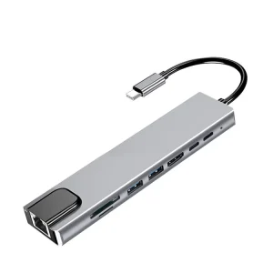 TYPE-C USB-C HUB 8in1 HDMI + LAN USB3.0 (集線器 擴展器)