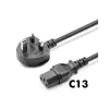 UK 13Amp Fused BS 1363 Plug Power Cord (電源線)