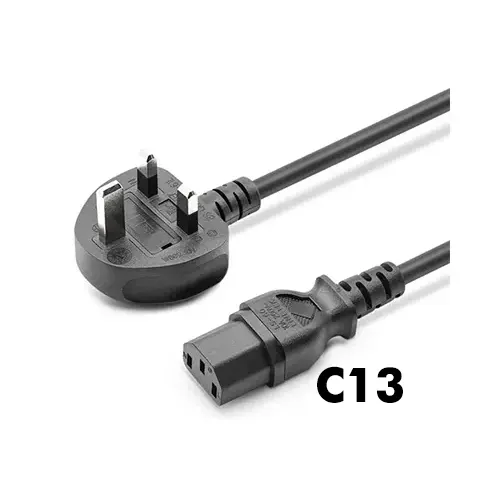 13 Amp Standard UK Household Plug – 3 Pin, Black Or White, Fused, Brand New