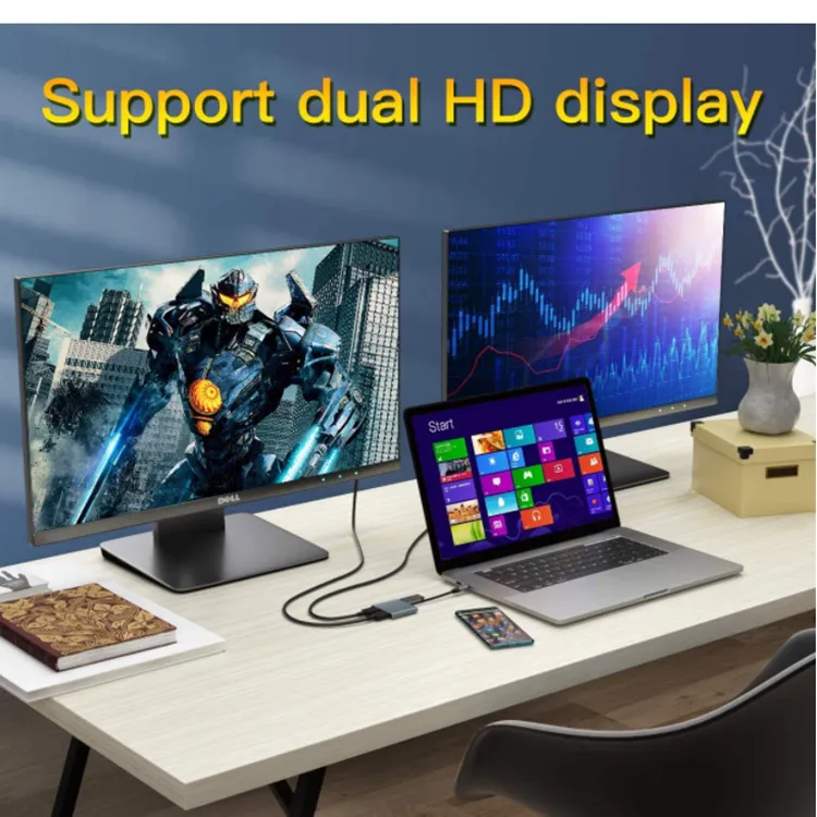 USB-C DUAL HDMI,type-c dual hdmi,type-c 出hdmi TYPE-C USB-C DUAL HDMI USB3.0 HUB (集線器 擴展器)