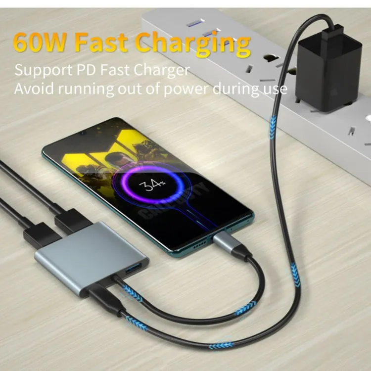 USB-C DUAL HDMI,type-c dual hdmi,type-c 出hdmi TYPE-C USB-C DUAL HDMI USB3.0 HUB (集線器 擴展器)