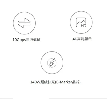 Hunder E-Marker PD快充線 PD3.1 140W Charger Cable