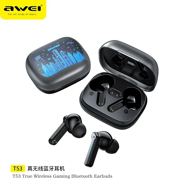 Awei T53 TWS雙動圈真無線藍牙耳機(維港夜景版)