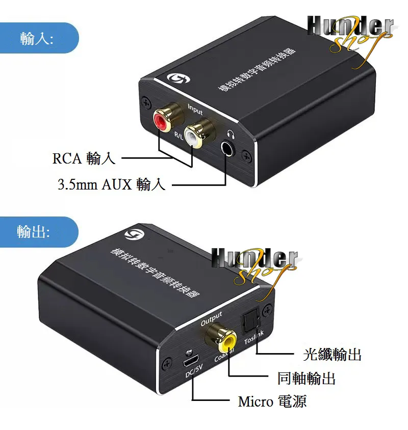 3.5mm 轉 光纖 轉換器 ( AUX to S/PDIF)