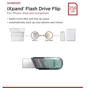 Alternative view of SanDisk iXpand IX90N 256GB Flash Drive Flip (Iphone 手指)