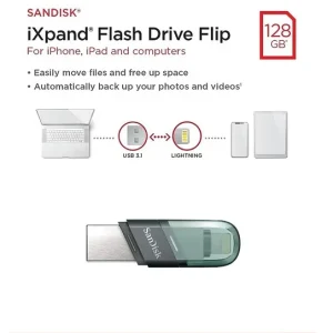 Alternative view of SanDisk iXpand IX90N 128GB Flash Drive Flip (Iphone 手指)