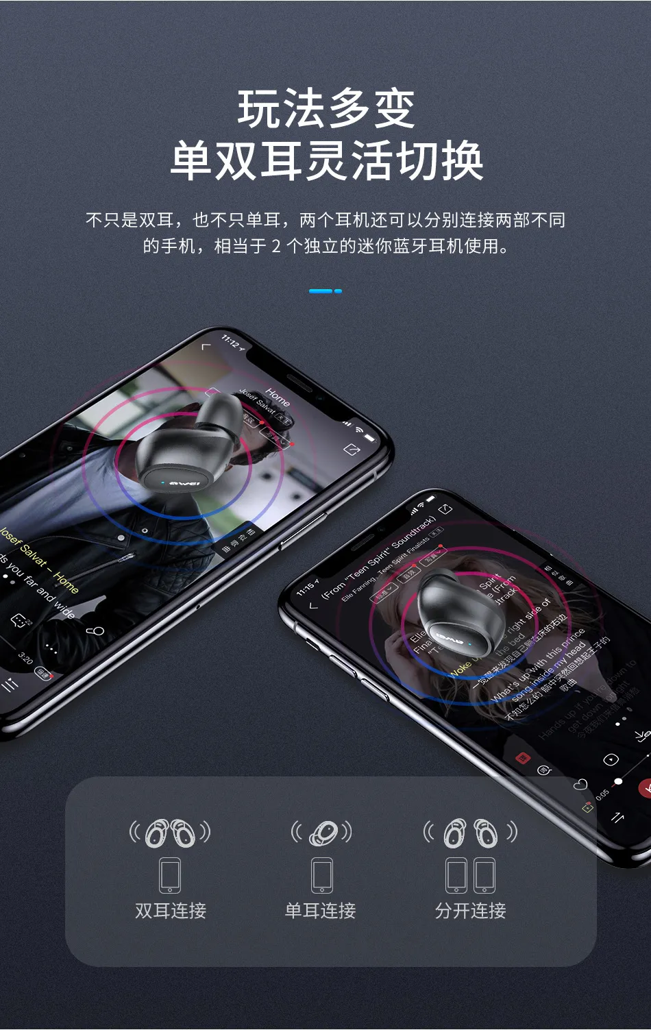 Awei T16 TWS 真無線藍牙耳機
