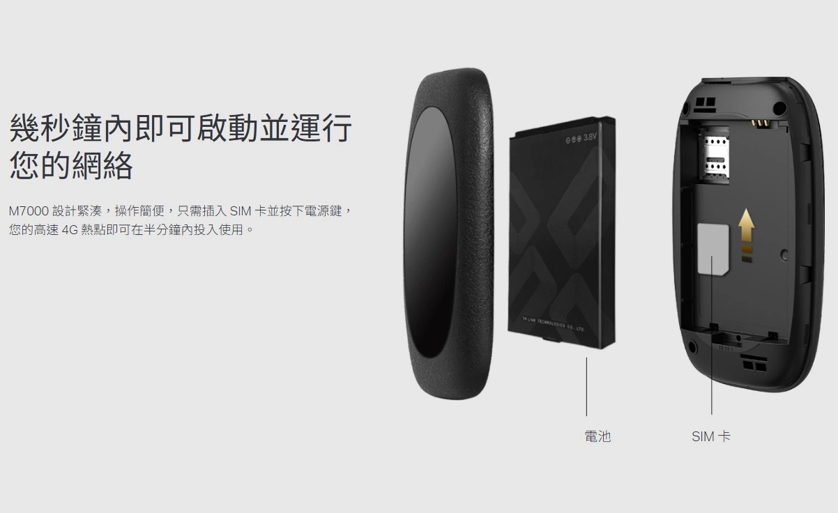 m7000,tp link,tplinkwifi TP-Link M7000 V3 4G LTE 行動 Wi-Fi 分享器 (Wi-Fi蛋)