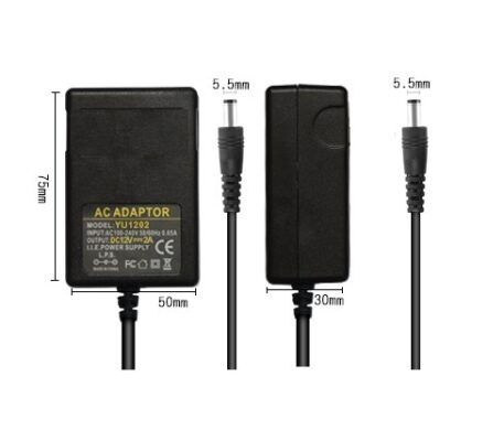 12V 2A 香港三腳 DC 12V 2A 香港三腳 5.5x2.5 Power Supply Charger Adapter (火牛 / 變壓器)