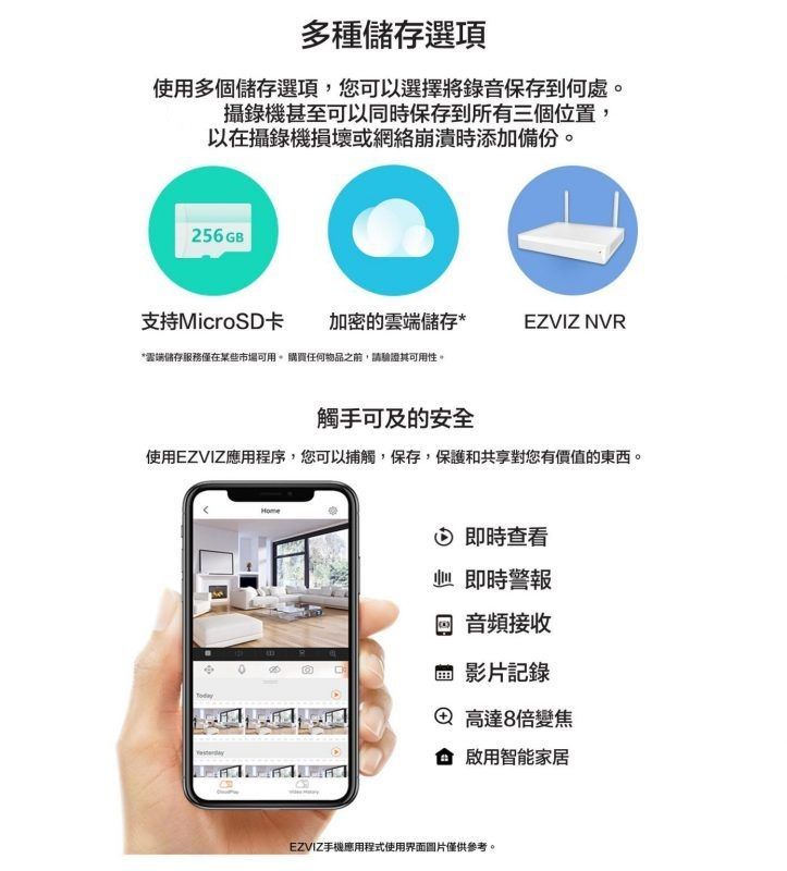 螢石 EZVIZ H6C 360°互聯網雲台網絡攝錄機(1080P) (香港行貨)