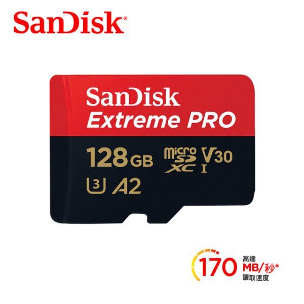 Sandisk Extreme Pro microSD 128Gb (170MB/s)記憶卡